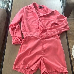 Vibrant Pink Long Sleeve shirt ans short